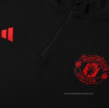 Chandal de Sudadera del Manchester United 2023-2024 Negro