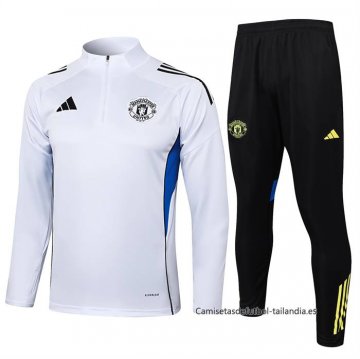Chandal de Sudadera del Manchester United 2025-2026 Blanco Chandal de Sudadera del Manchester United 2025-2026 Blanco
