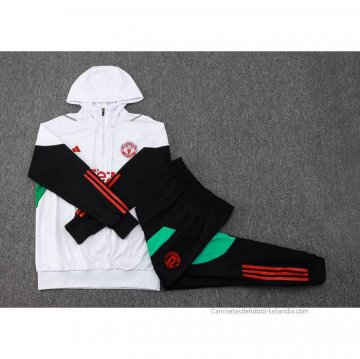 Chandal de Sudadera del Manchester United Nino 2023-2024 Blanco