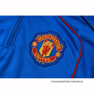 Chandal de Sudadera del Manchester United Nino 2025-2026 Azul