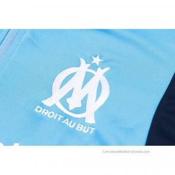 Chandal de Sudadera del Olympique Marsella 2023-2024 Azul Claro