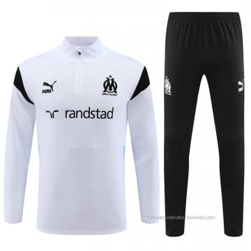 Chandal de Sudadera del Olympique Marsella 2023-2024 Blanco Chandal de Sudadera del Olympique Marsella 2023-2024 Blanco