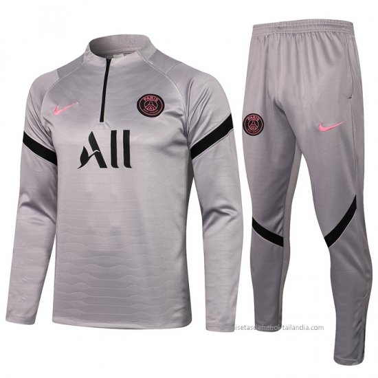 Chandal de Sudadera del Paris Saint-Germain 2021-2022 Gris - Haga un click en la imagen para cerrar