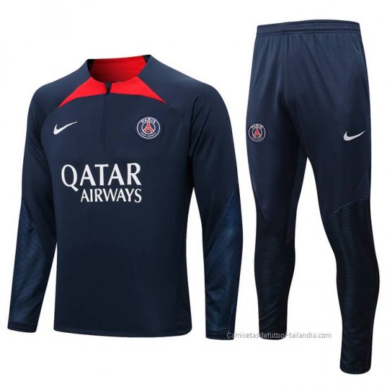Chandal de Sudadera del Paris Saint-Germain 2022-2023 Azul Oscuro - Haga un click en la imagen para cerrar