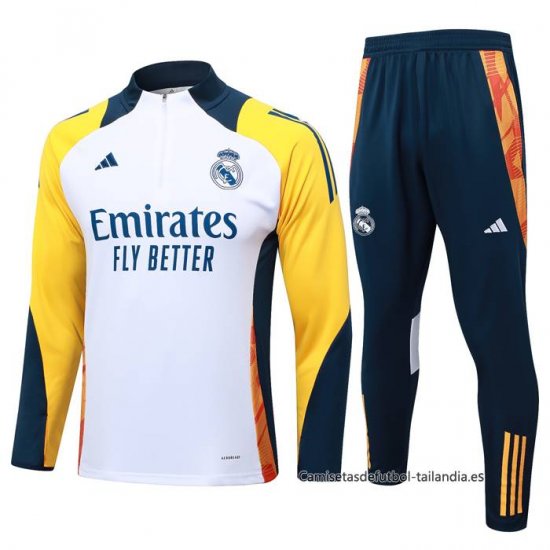 Chandal de Sudadera del Real Madrid 2024-2025 Blanco - Haga un click en la imagen para cerrar