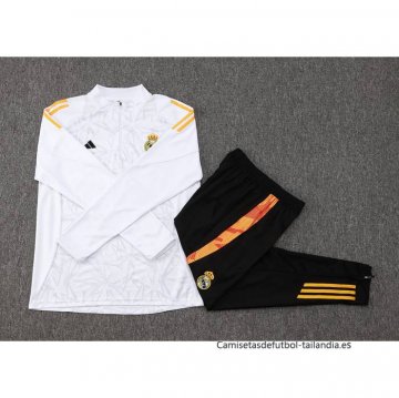 Chandal de Sudadera del Real Madrid Nino 2024-2025 Blanco