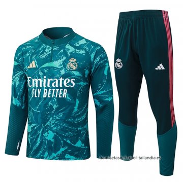 Chandal de Sudadera del Real Madrid Nino 2026-2027 Verde Chandal de Sudadera del Real Madrid Nino 2026-2027 Verde
