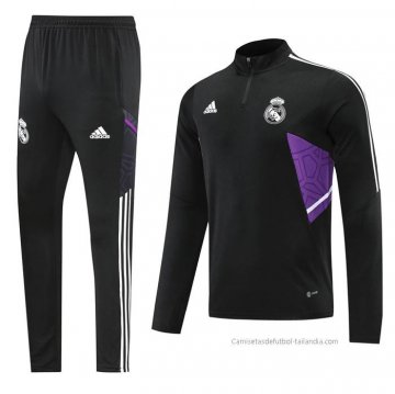 Chandal de Sudadera del Real Madrid Nino 2022-2023 Negro