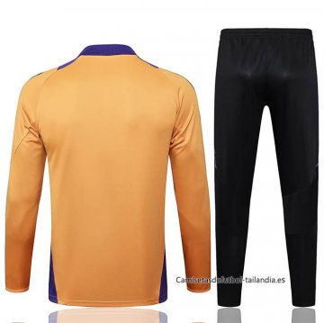 Chandal de Sudadera del Real Madrid Nino 2024-2025 Amarillo