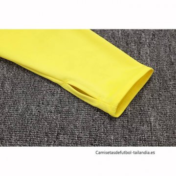 Chandal de Sudadera del Real Madrid Nino 2025-2026 Negro Amarillo