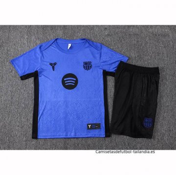 Chandal del Barcelona Manga Corta 2025-2026 Azul Purpura - Pantalon Corto