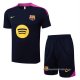 Chandal del Barcelona Manga Corta 2025-2026 Negro Purpura - Pantalon Corto