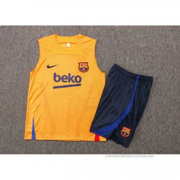 Chandal del Barcelona Sin Mangas 2022-2023 Naranja