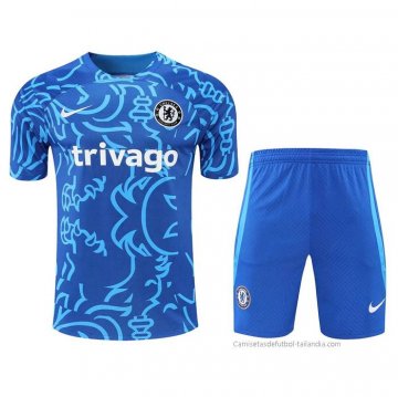 Chandal del Chelsea Manga Corta 2022-2023 Azul - Pantalon Corto Chandal del Chelsea Manga Corta 2022-2023 Azul - Pantalon Corto