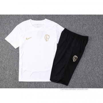 Chandal del Corinthians Manga Corta 2023-2024 Blanco - Pantalon Corto