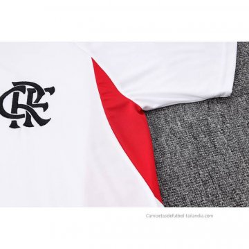 Chandal del Flamengo Manga Corta 2023-2024 Blanco - Pantalon Corto
