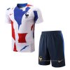 Chandal del Francia Manga Corta 2022-2023 Blanco Rojo Azul - Pantalon Corto Chandal del Francia Manga Corta 2022-2023 Blanco Rojo Azul - Pantalon Corto