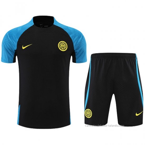 Chandal del Inter Milan Manga Corta 2022-2023 Negro - Pantalon Corto - Haga un click en la imagen para cerrar