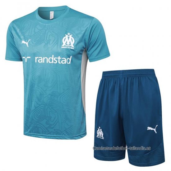 Chandal del Olympique Marsella Manga Corta 2024-2025 Azul - Pantalon Corto - Haga un click en la imagen para cerrar