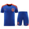 Chandal del Paises Bajos Manga Corta 2024-2025 Azul - Pantalon Corto Chandal del Paises Bajos Manga Corta 2024-2025 Azul - Pantalon Corto