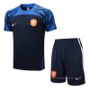 Chandal del Paises Bajos Manga Corta 2022-2023 Azul - Pantalon Corto Chandal del Paises Bajos Manga Corta 2022-2023 Azul - Pantalon Corto