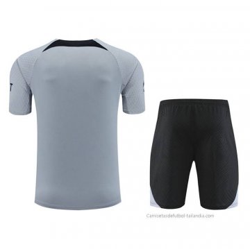 Chandal del Paris Saint-Germain Jordan Manga Corta 2022-2023 Gris - Pantalon Corto