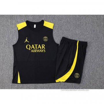 Chandal del Paris Saint-Germain Jordan Sin Mangas 2023-2024 Negro