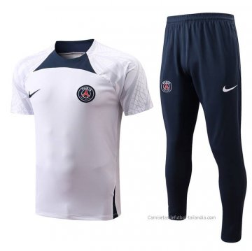 Chandal del Paris Saint-Germain Manga Corta 2022-2023 Blanco Chandal del Paris Saint-Germain Manga Corta 2022-2023 Blanco