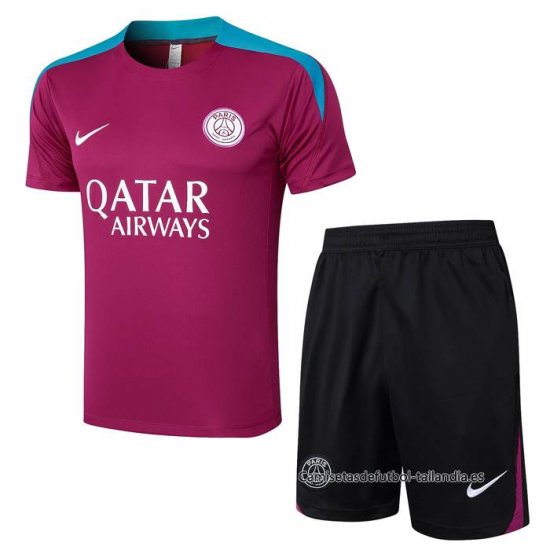 Chandal del Paris Saint-Germain Manga Corta 2024-2025 Purpura - Pantalon Corto - Haga un click en la imagen para cerrar