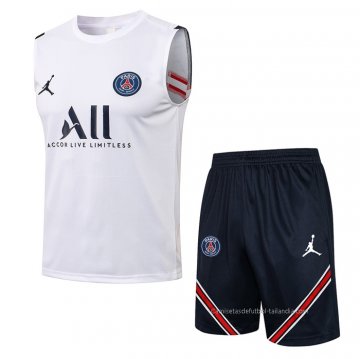 Chandal del Paris Saint-Germain Sin Mangas 2021-2022 Blanco