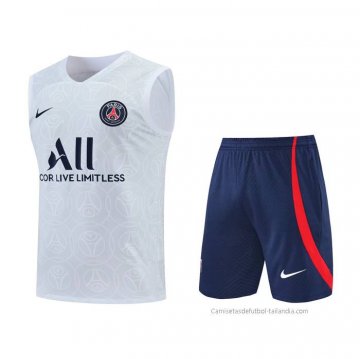 Chandal del Paris Saint-Germain Sin Mangas 2022-2023 Blanco