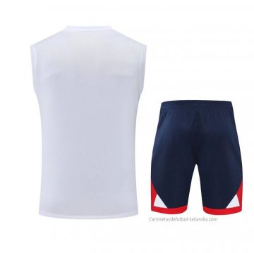 Chandal del Paris Saint-Germain Sin Mangas 2022-2023 Blanco y Gris