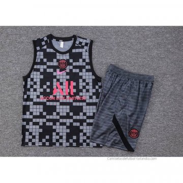 Chandal del Paris Saint-Germain Sin Mangas 2023-2024 Negro y Gris