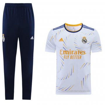 Chandal del Real Madrid Manga Corta 2021-2022 Blanco Chandal del Real Madrid Manga Corta 2021-2022 Blanco