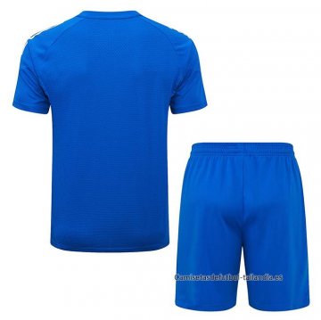 Chandal del Real Madrid Manga Corta 2025-2026 Azul Blanco - Pantalon Corto