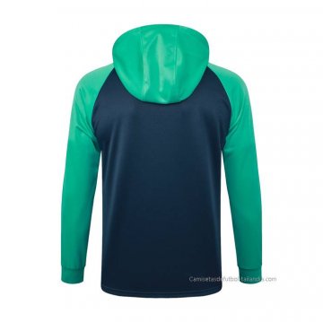 Chaqueta con Capucha del Barcelona 2023-2024 Azul y Verde