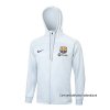 Chaqueta con Capucha del Barcelona 2023-2024 Blanco