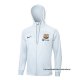 Chaqueta con Capucha del Barcelona 2023-2024 Blanco