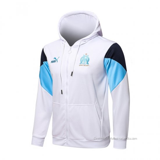 Chaqueta con Capucha del Olympique Marsella 2021-2022 Blanco - Haga un click en la imagen para cerrar