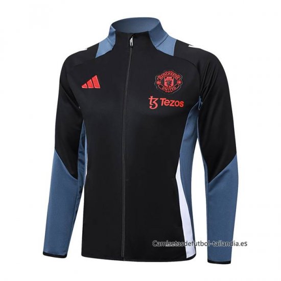 Chaqueta del Manchester United 2024-2025 Negro y Gris - Haga un click en la imagen para cerrar