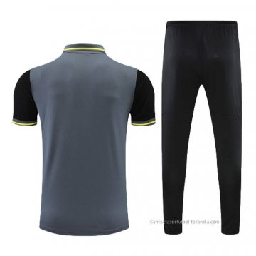 Conjunto Polo del Borussia Dortmund 2022-2023 Gris y Negro