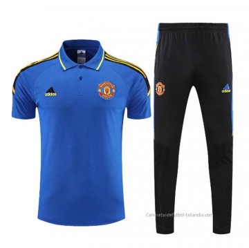 Conjunto Polo del Manchester United 2022-2023 Azul Conjunto Polo del Manchester United 2022-2023 Azul