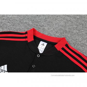 Conjunto Polo del Manchester United 2022-2023 Negro y Rojo
