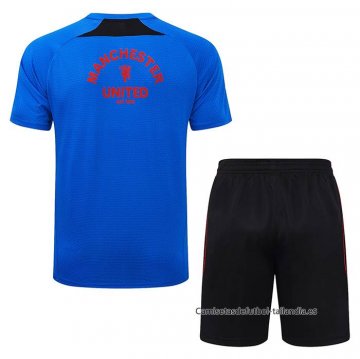 Conjunto Polo del Manchester United 2025-2026 Azul