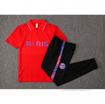 Conjunto Polo del Paris Saint-Germain 2021-2022 Rojo