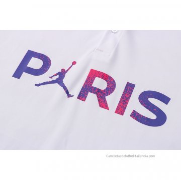 Conjunto Polo del Paris Saint-Germain Jordan 2021-2022 Blanco