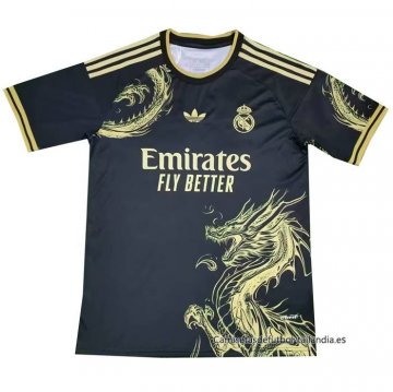 Tailandia Camiseta Real Madrid Dragon 2024-2025 Negro Oro Tailandia Camiseta Real Madrid Dragon 2024-2025 Negro Oro
