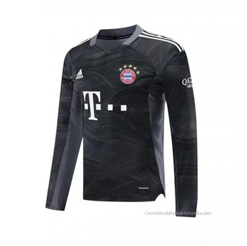 Camiseta Bayern Munich Portero Manga Larga 2021-2022 Negro Camiseta Bayern Munich Portero Manga Larga 2021-2022 Negro