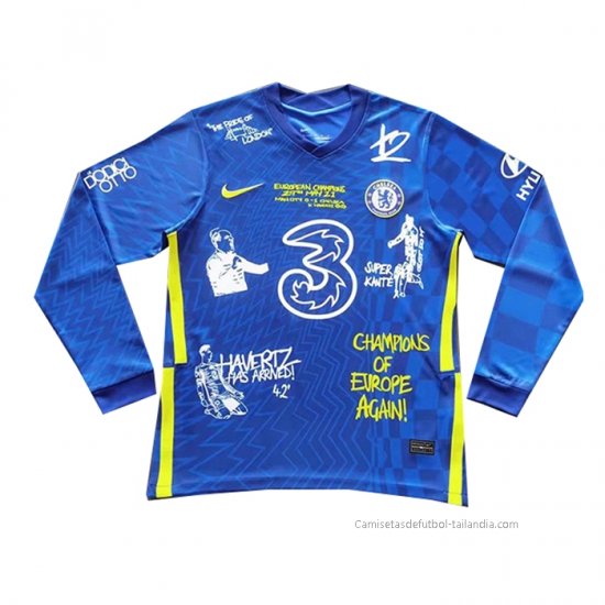 Camiseta Chelsea 42 Champions Special Manga Larga 2021-2022 - Haga un click en la imagen para cerrar