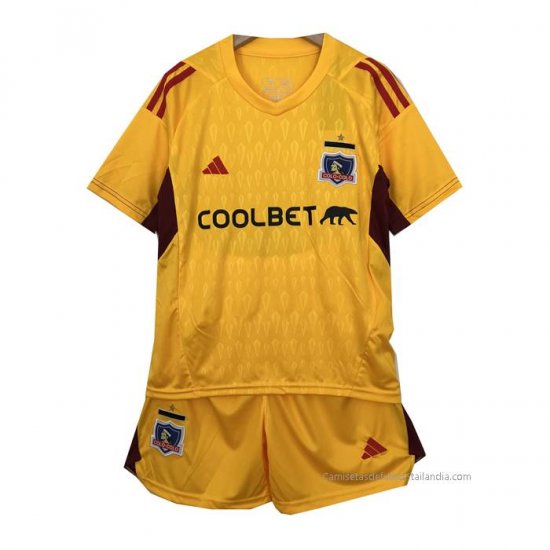 Camiseta Colo-Colo Portero Nino 2023 Amarillo - Haga un click en la imagen para cerrar
